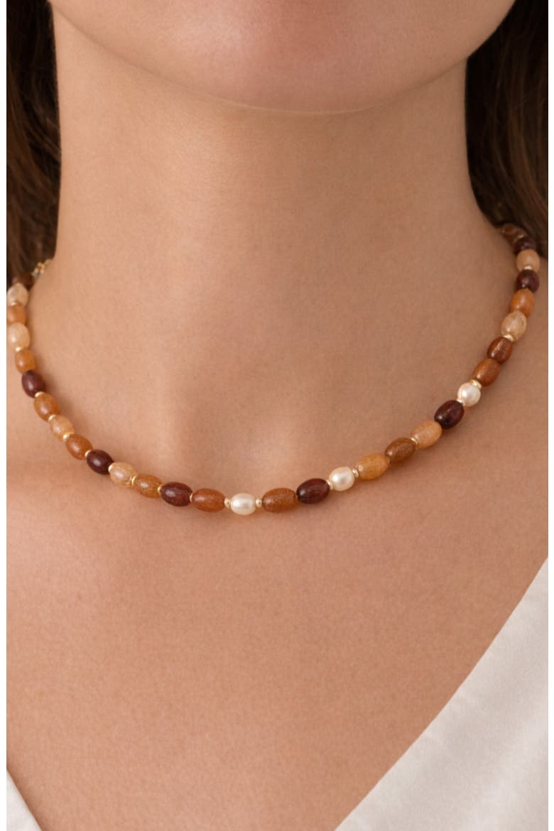 Beaded Necklace, Alternate, color, GOLD