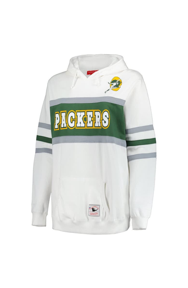 Mitchell & Ness Women's Mitchell & Ness White Green Bay Packers Plus Size Head Coach Throwback Pullover Hoodie, Alternate, color, White