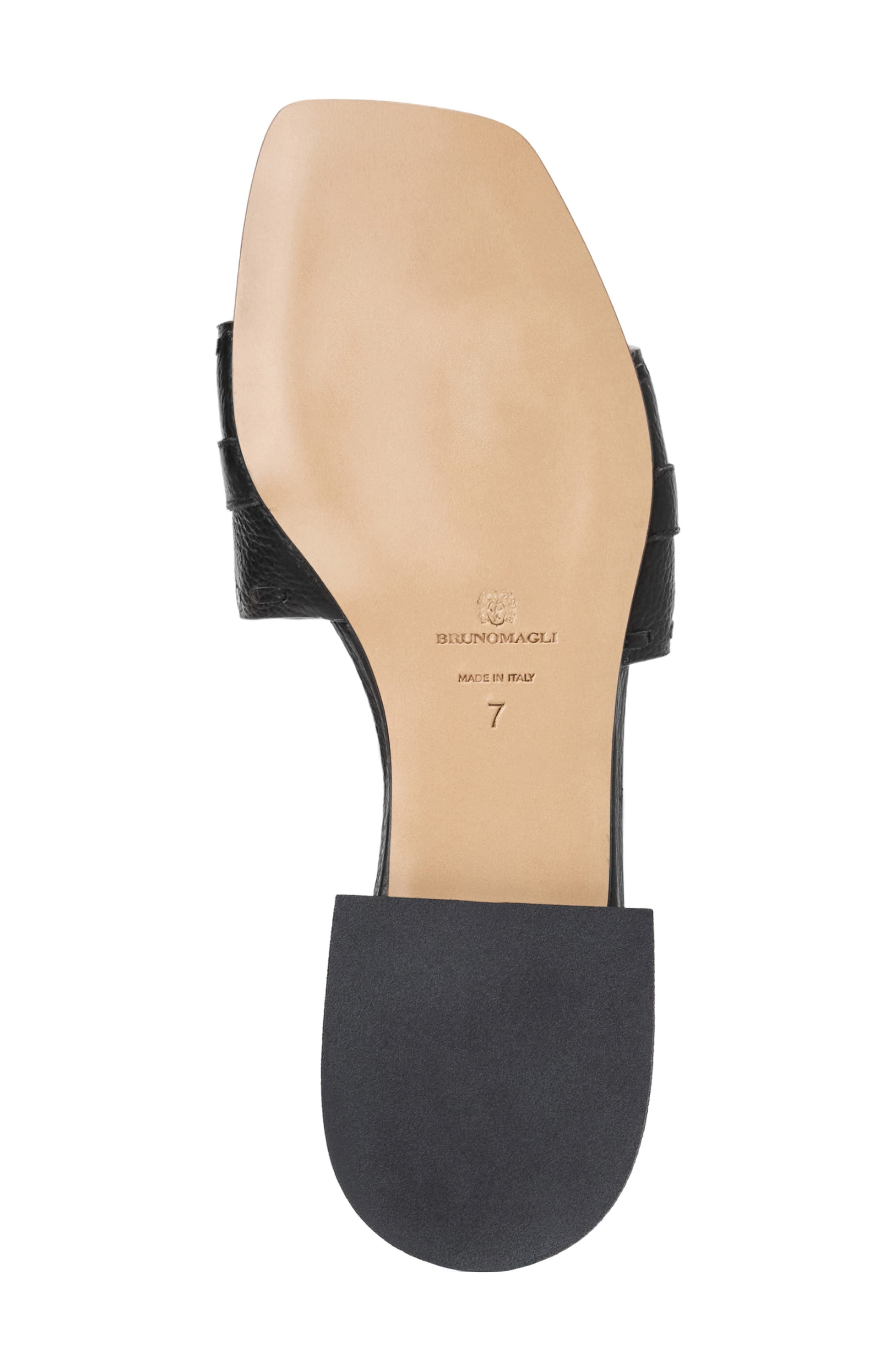 Bruno Magli Bellini Buckle Strap Slide Sandal, Alternate, color, Black Tumbled