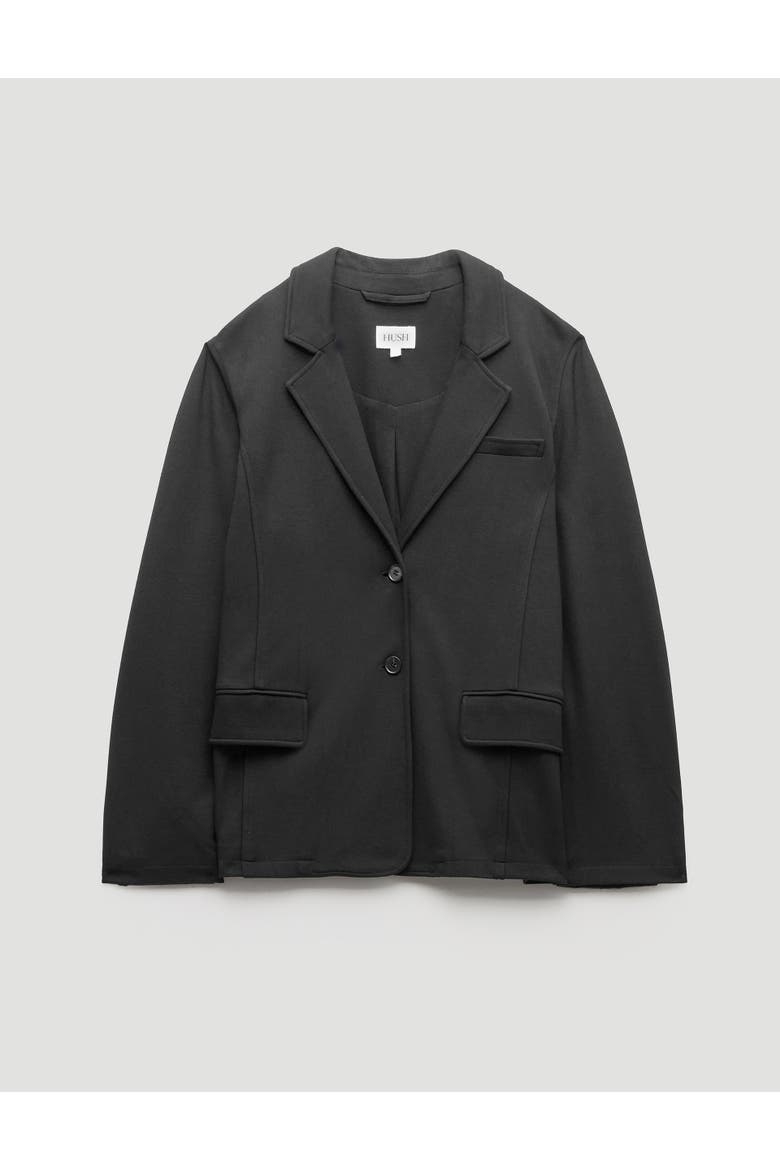 Relaxed Ponte Blazer, Alternate, color, Black