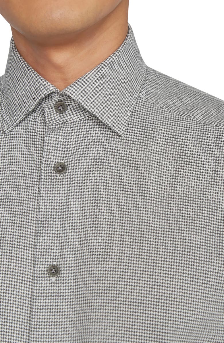 Jack Victor Glen Modern Fit Houndstooth Check Cotton Button-Up Shirt, Alternate, color,