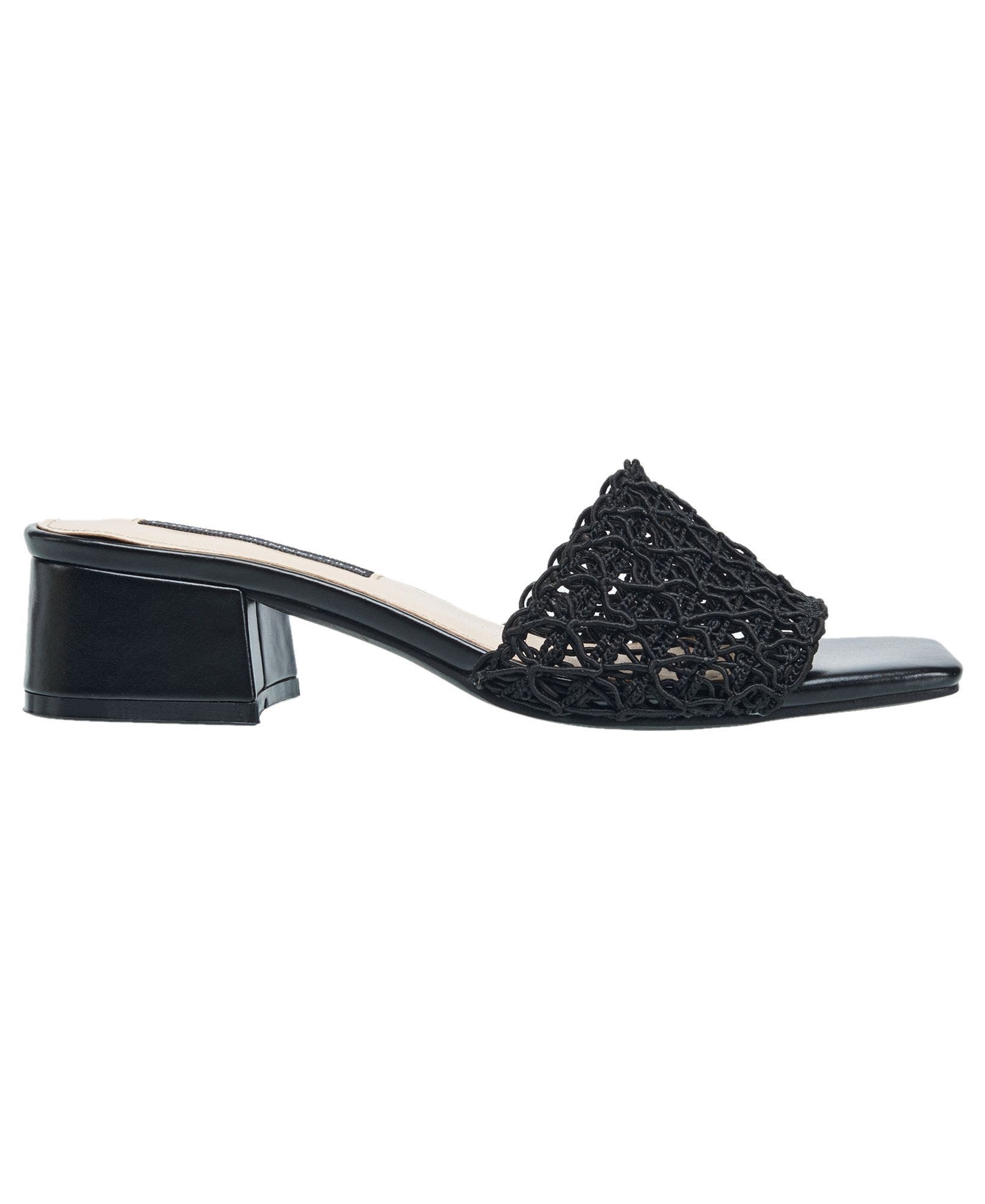 Waverly Woven Mule, Alternate, color, Black