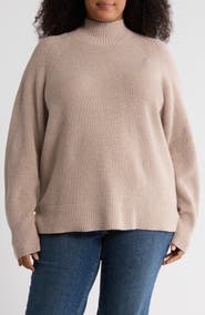 NORDSTROM RACK Mock Neck Raglan Sleeve Sweater