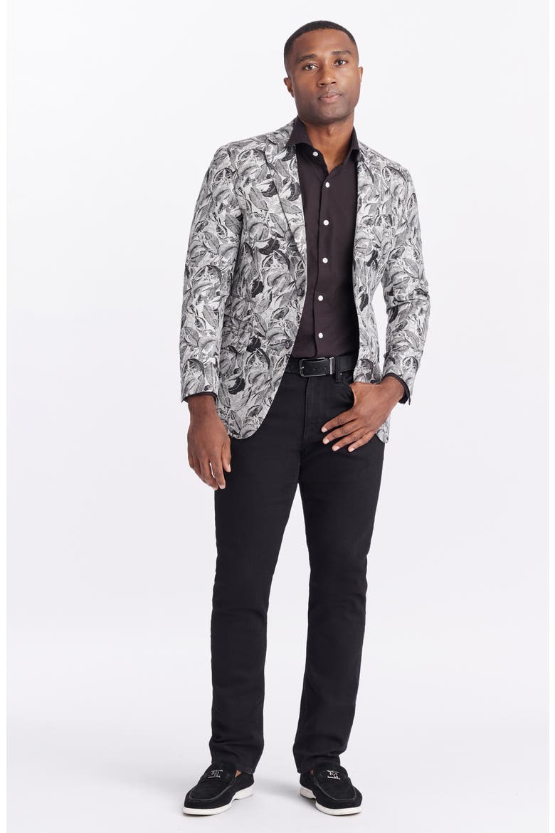 Goldkey Woven Blazer, Alternate, color, SILVER
