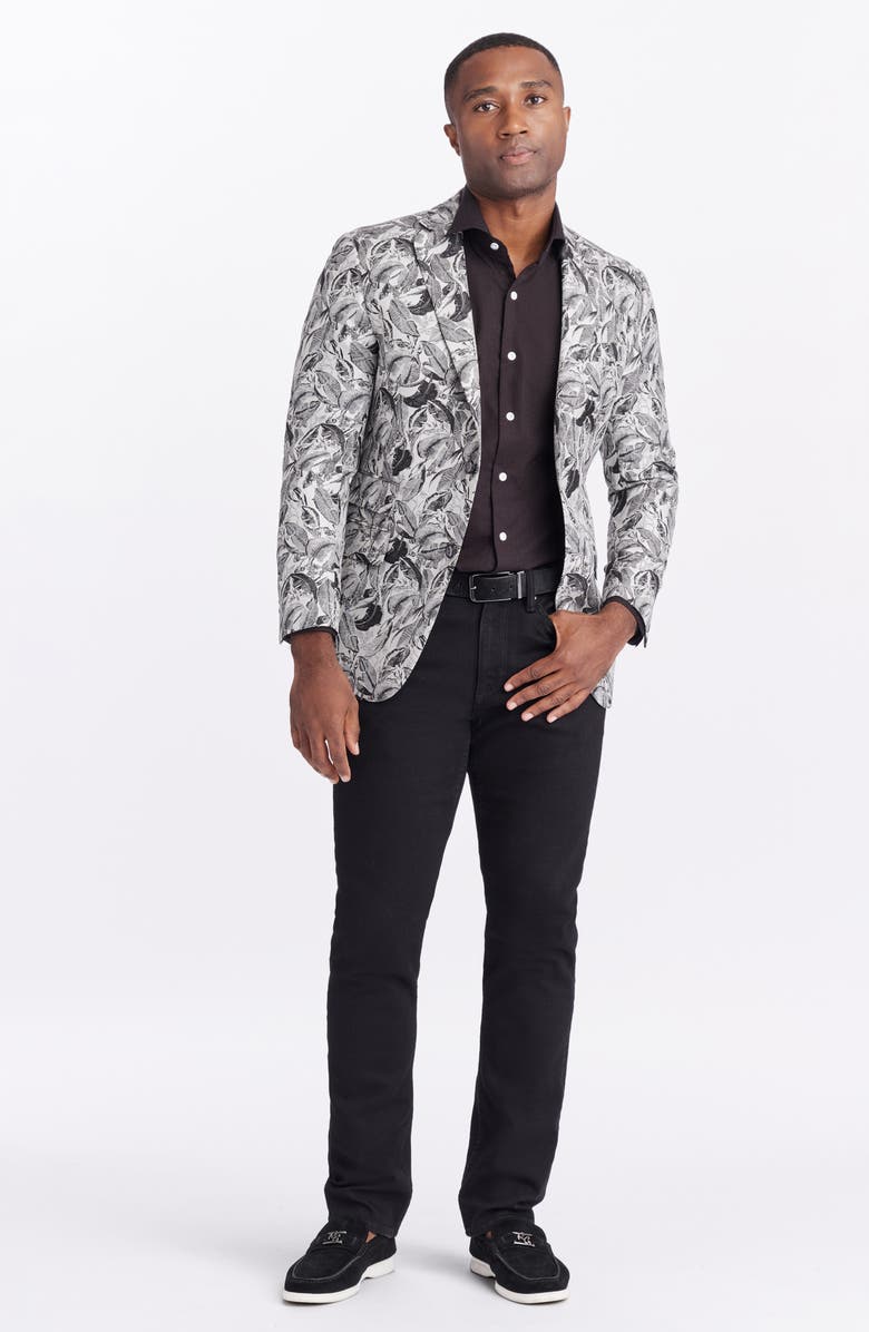 Robert Graham Goldkey Woven Blazer, Alternate, color, Silver