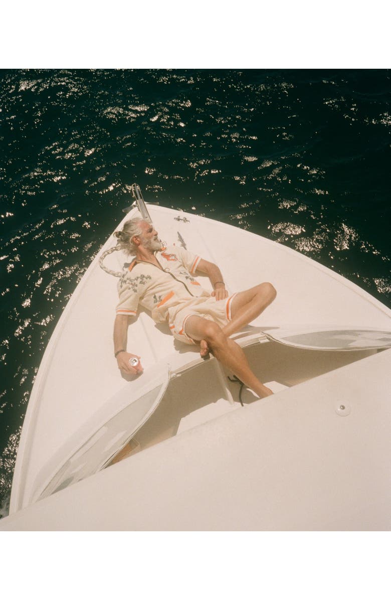 Tombolo 'Crouching Tiger, Hidden Beverage' Cabana, Alternate, color, Beige/Orange