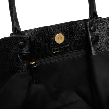 New York Leather East/West Midi Tote