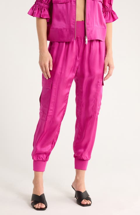 Giles Cupro Crop Cargo Joggers