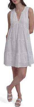DKNY Jeans Sleeveless Eyelet Dress
