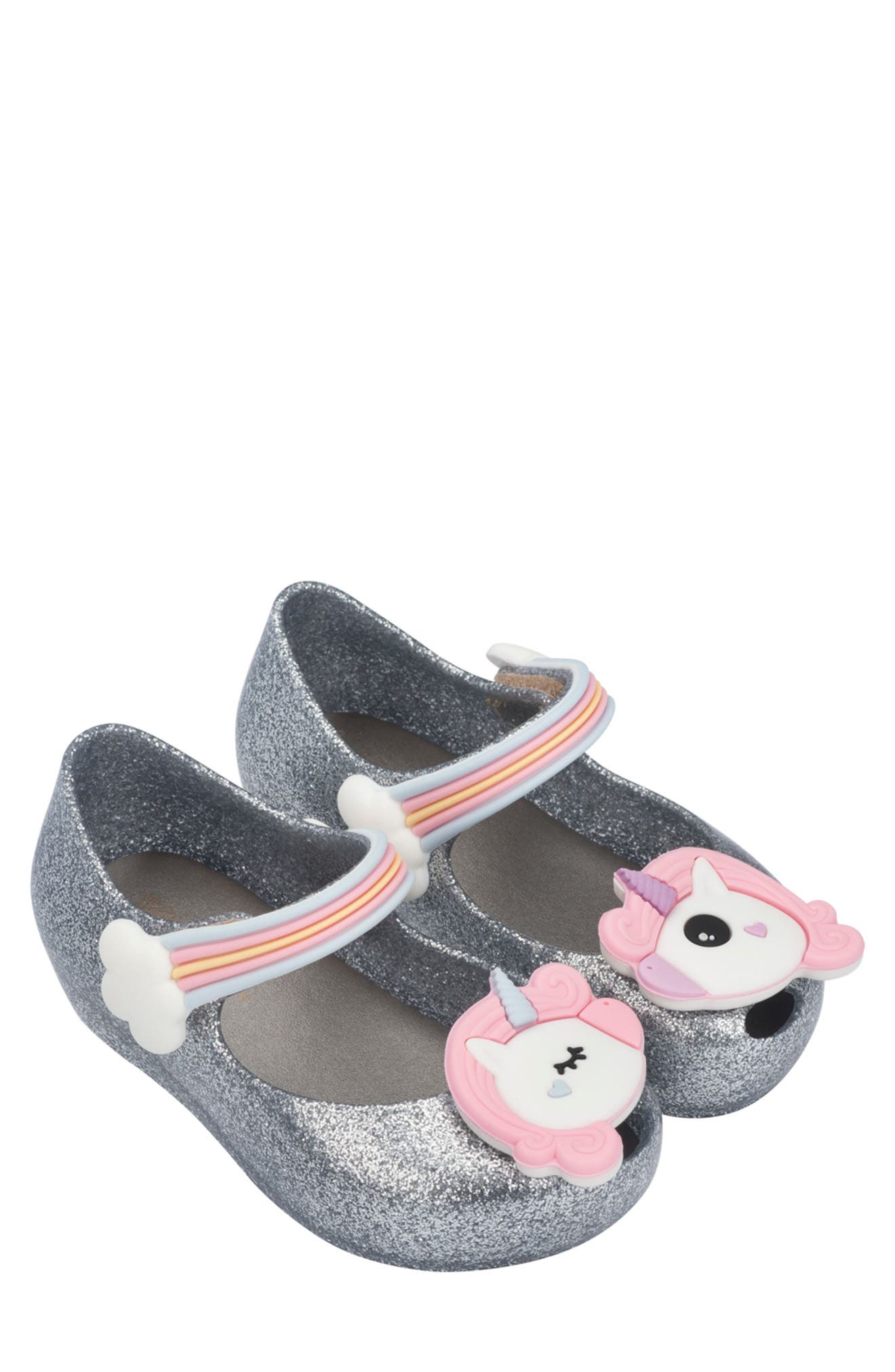 Mini Melissa Mini Ultragirl Unicorn Water Resistant Mary Jane, Main, color, 