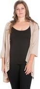 24seven Comfort Apparel Elbow Length Sleeve Open Cardigan
