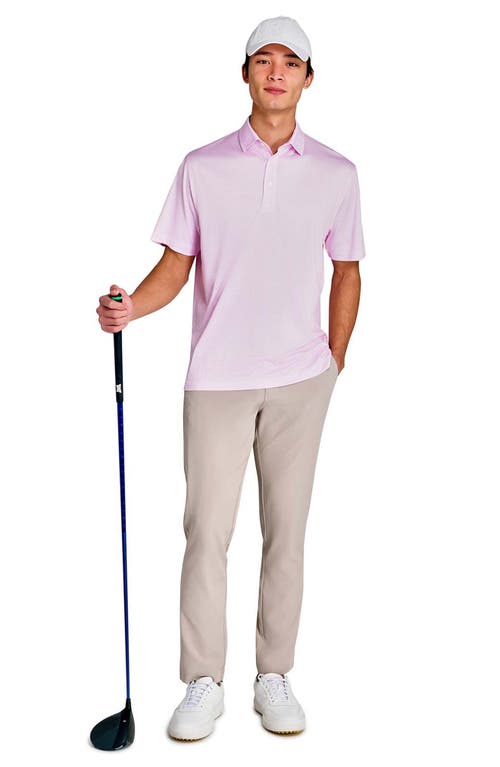 Construct Flower Chain Polo In Blue/pink
