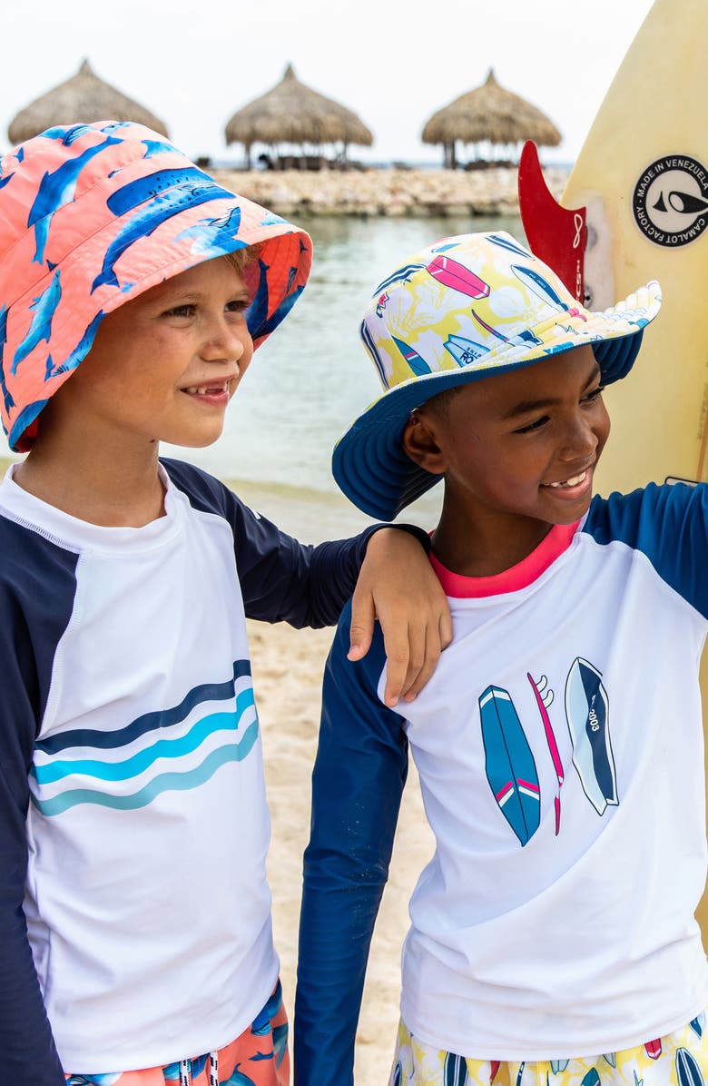 Snapper Rock Kids' Wave Stripe Long Sleeve Rashguard Top, Alternate, color, 