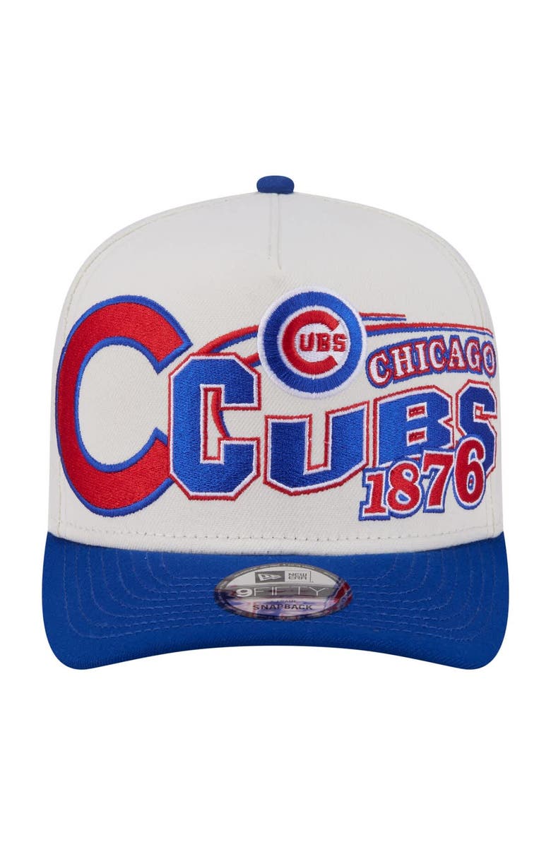 New Era Men's New Era Cream/Royal Chicago Cubs Classic A-Frame 9FIFTY Snapback Hat, Alternate, color, Cream