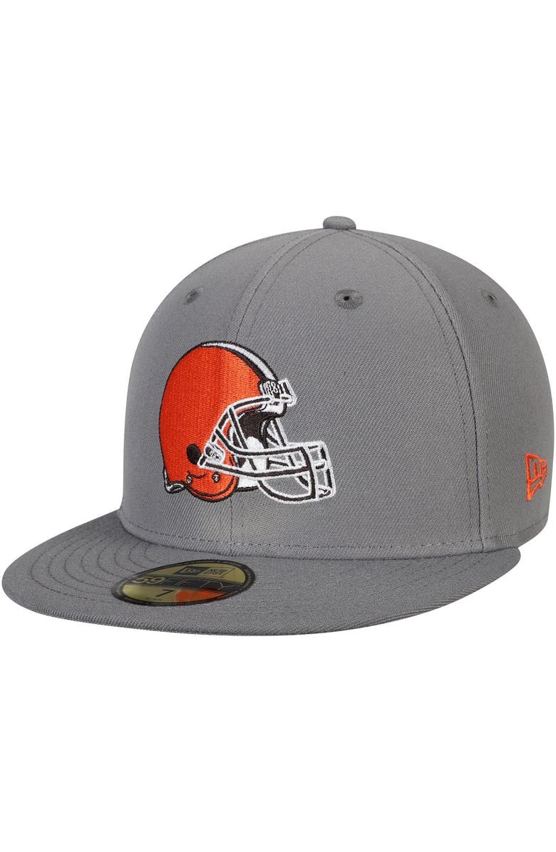 New Era Men's New Era Graphite Cleveland Browns Storm 59FIFTY Fitted Hat, Main, color, 