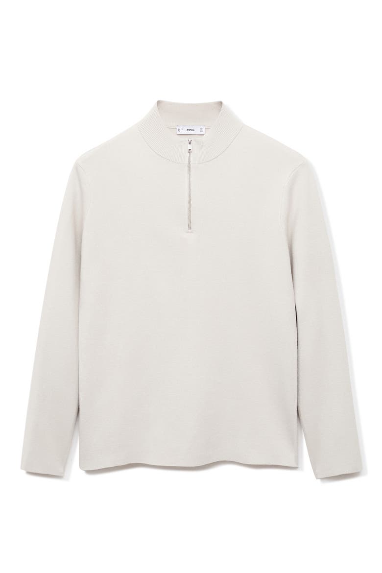 Quarter Zip Sweater, Alternate, color, LIGHT/ PASTEL GREY