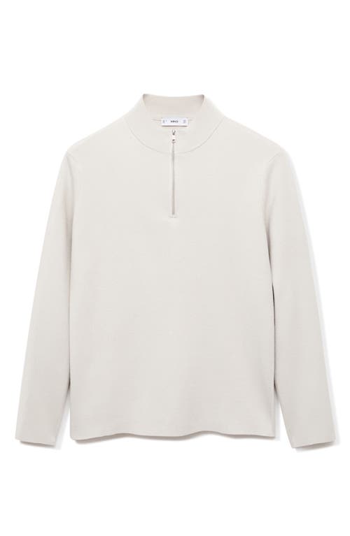 Mango Perkins Half Zip Sweater In Multi
