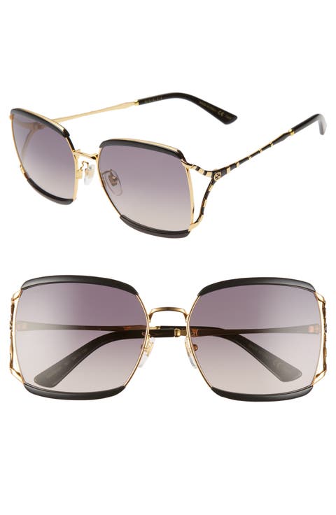 59mm Semi Rimless Sunglasses