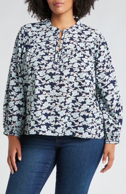 Plus Size Women Autumn Casual Pure Color 100%Cotton O-Neck Blouse