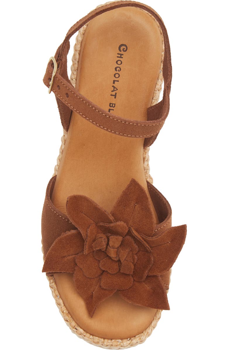 Chocolat Blu Jakkie Platform Wedge, Alternate, color, Cinnamon Suede