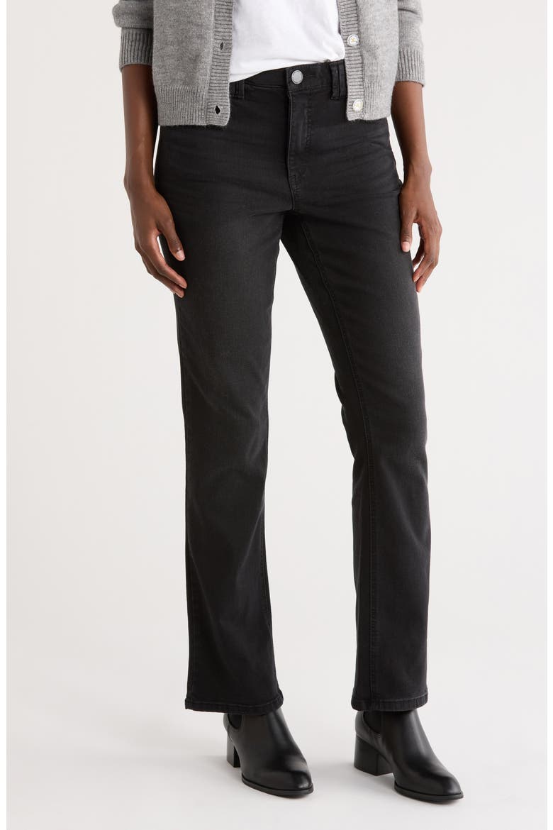 Itty Bitty Bootcut Jeans, Main, color, WASHED BLACK