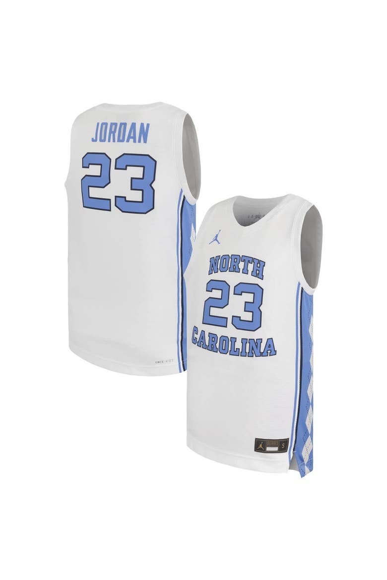 Youth Jordan Brand Michael Jordan White North Carolina Tar Heels Replica Basketball Jersey, Main, color, White