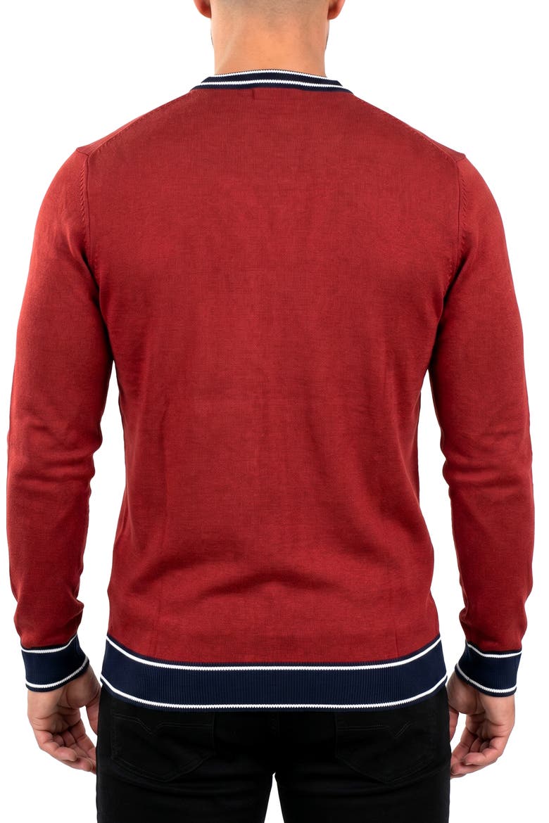 Merino Wool Crewneck Sweater, Alternate, color, BROWN