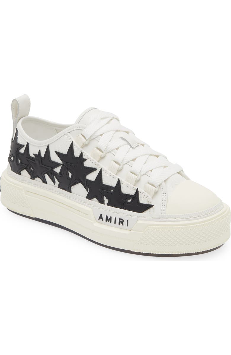 AMIRI Stars Court Sneaker, Main, color, White Black