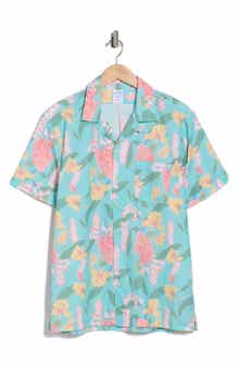 Brooks Brothers Leaf Short Sleeve Camp Shirt