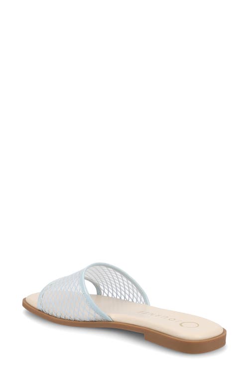 Journee Collection Breckley Flat Slide Sandal In Light Blue