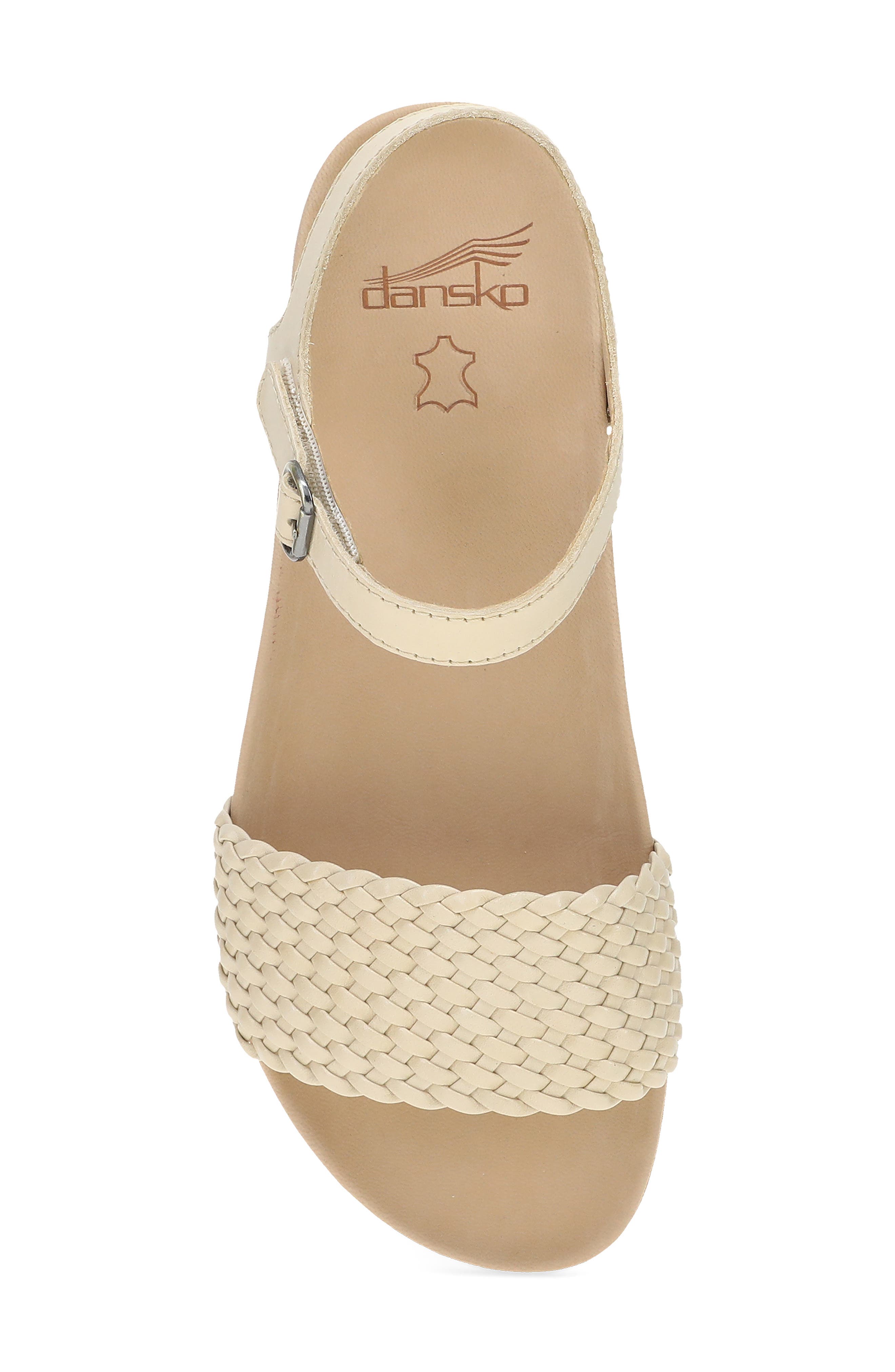 Dansko Jodie Ankle Strap Sandal, Alternate, color, Vanilla