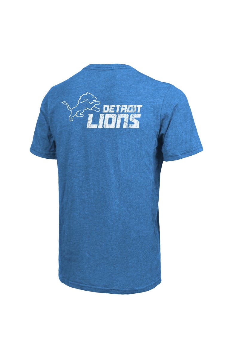 Majestic Threads Detroit Lions Majestic Threads Tri-Blend Pocket T-Shirt - Blue, Alternate, color, Blue