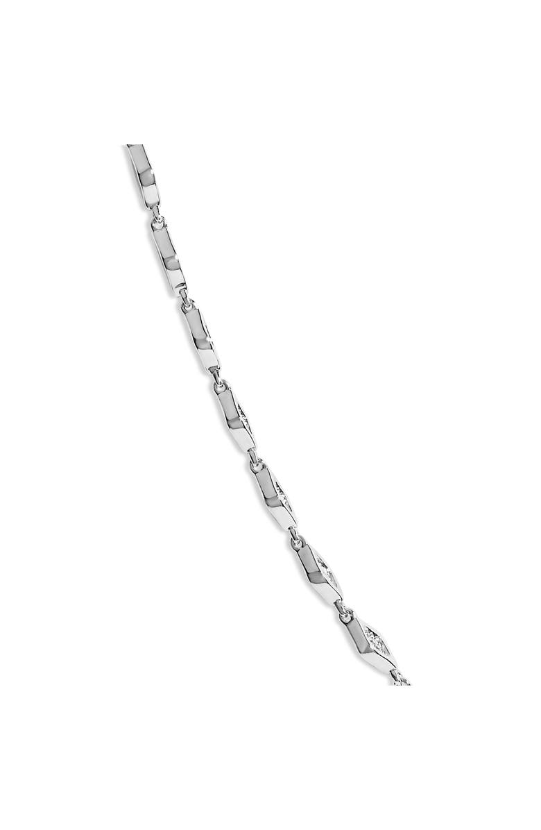 Haus of Brilliance Sterling Silver 3/8 Cttw Diamond Marquise Station Necklace, Alternate, color, Silver