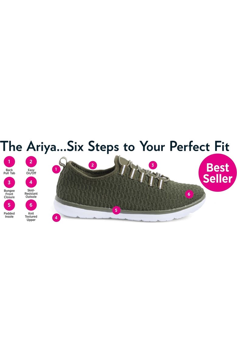 Comfortview The Cv Sport Ariya Textured Knit Slip On Sneaker, Alternate, color, Black