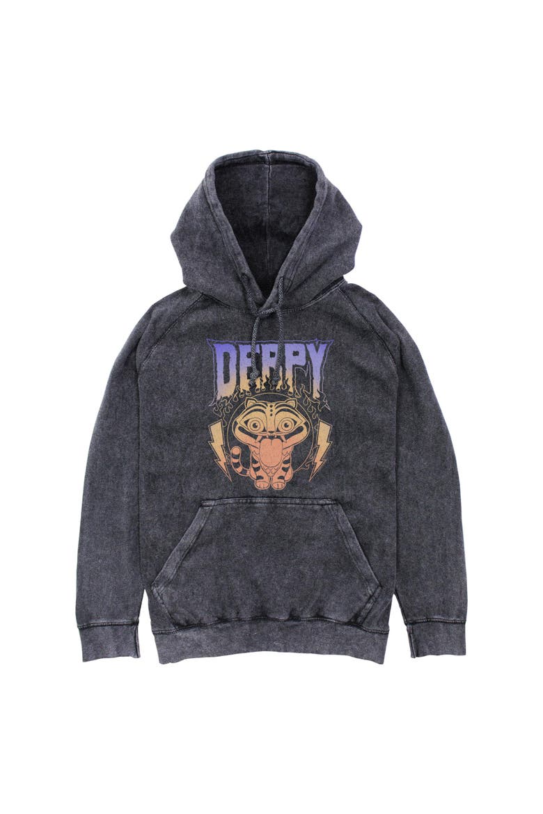 Men's Mythic Lightning Derpy Lightweight Hoodie, Main, color, Black