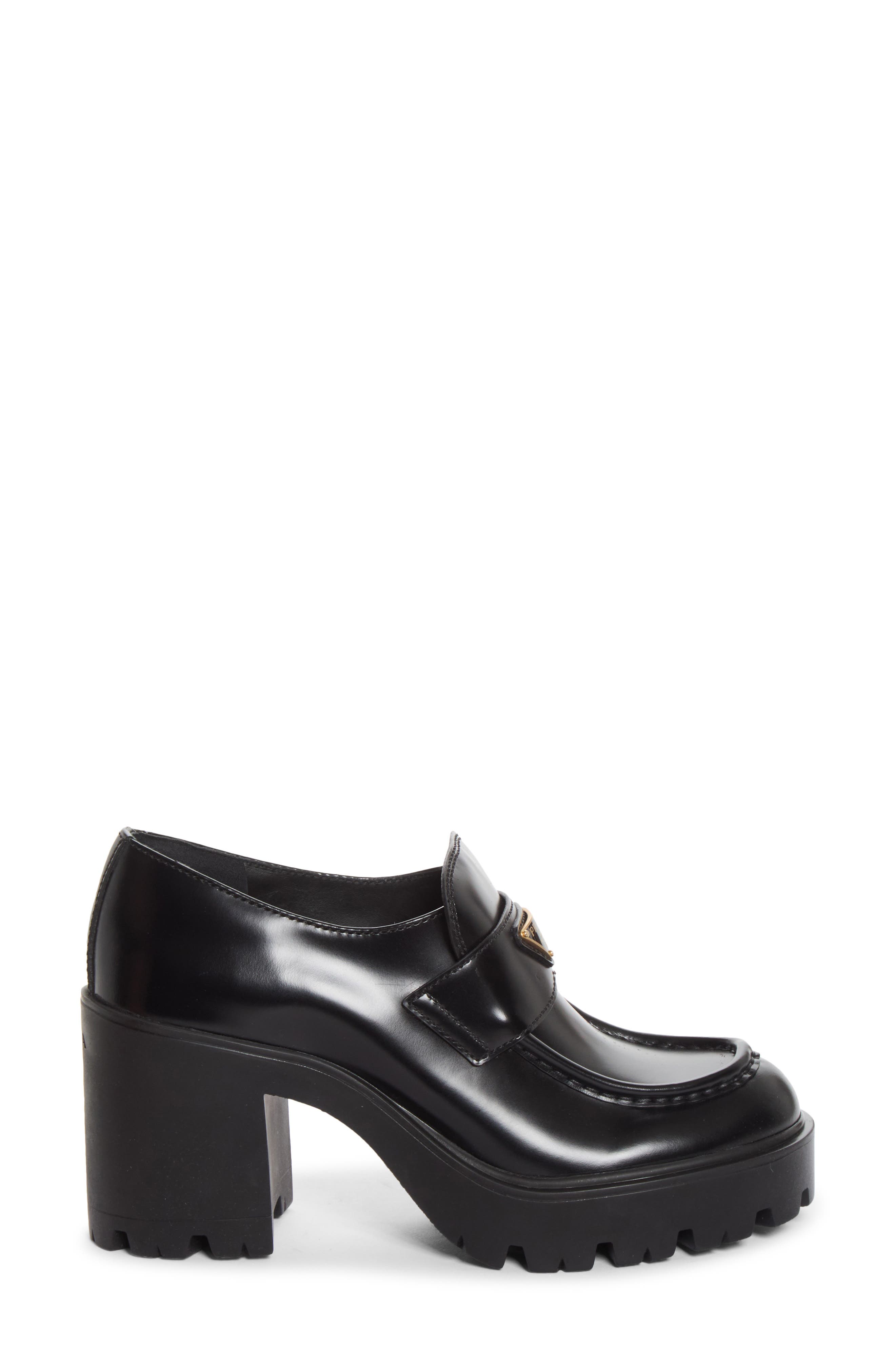 Lug Sole Loafer Pump, Alternate, color, F0002 NERO