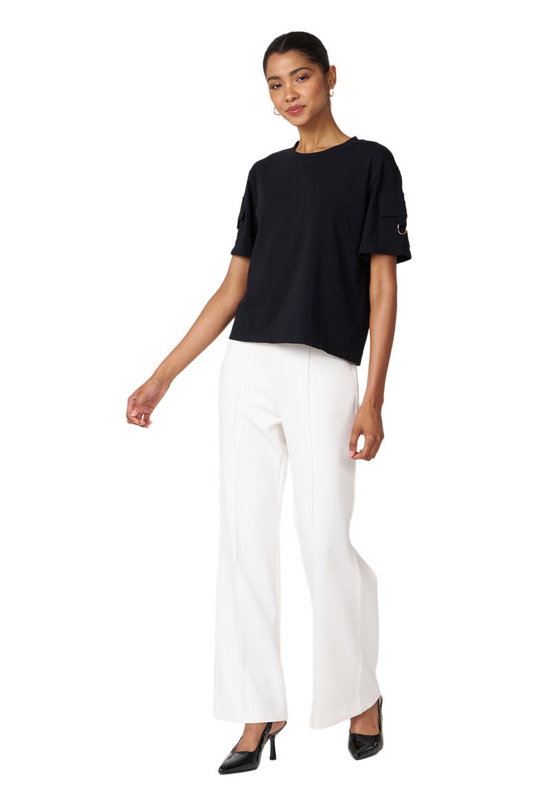 Cargo Short Sleeve Top, Alternate, color, Black