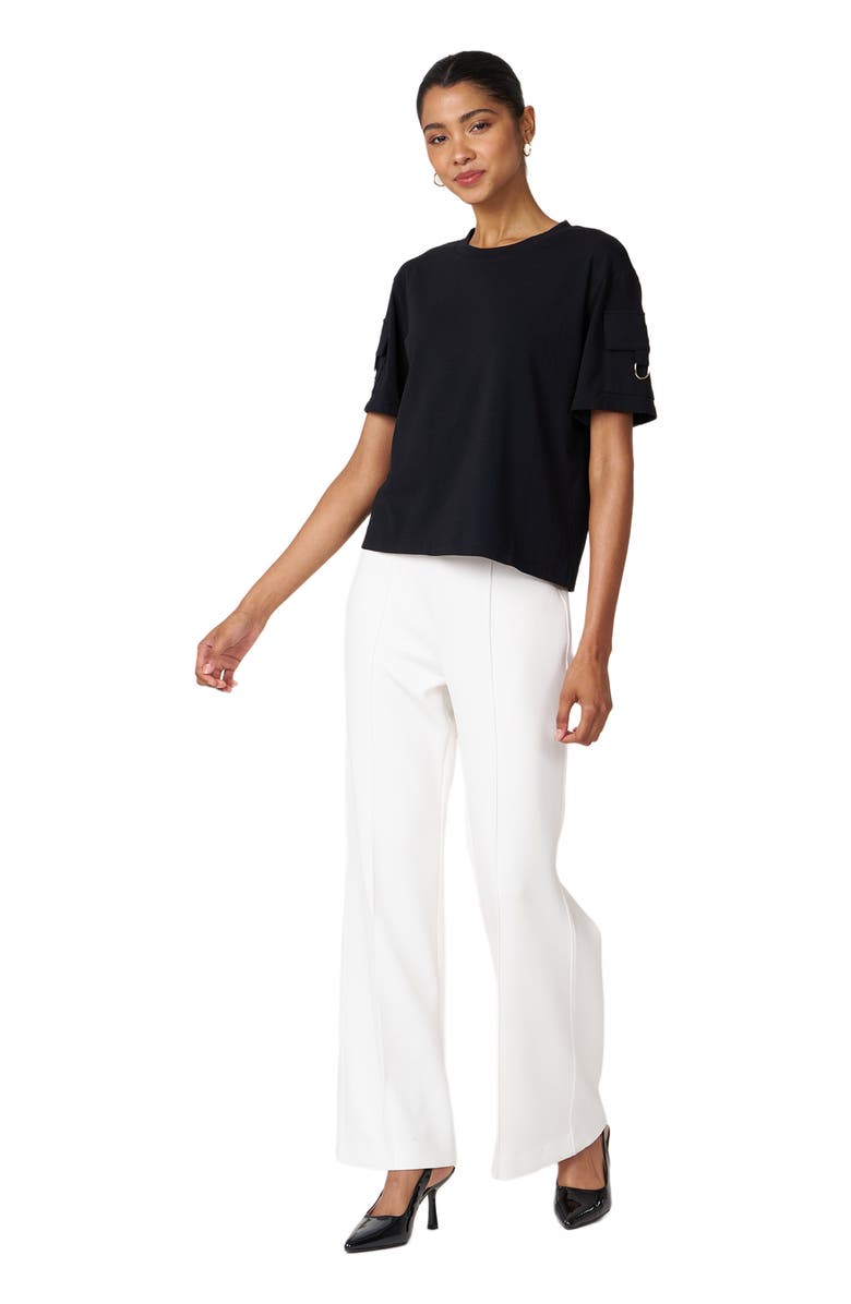 Rebody Active Cargo Short Sleeve Top, Alternate, color, Black