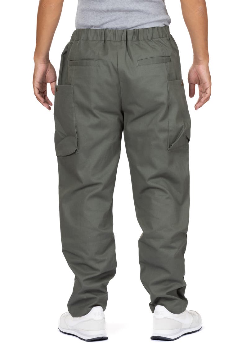 Belted Twill Cargo Pants, Alternate, color, MILITARY GREEN