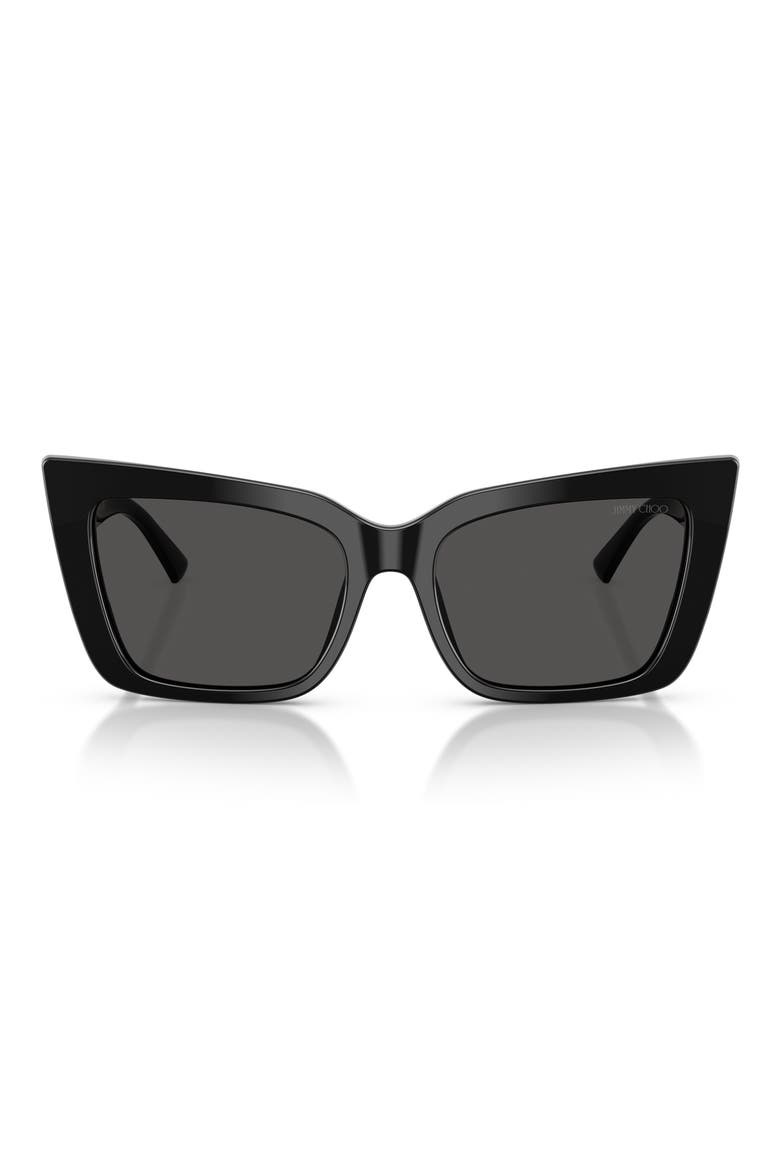54mm Butterfly Sunglasses, Main, color, BLACK/ DARK GREY