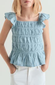 Scalpers Kids Ruched Ruffled Blouse