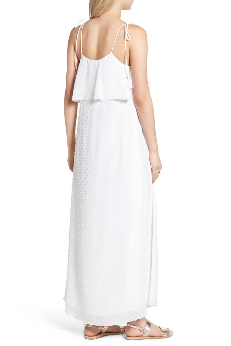 Swiss Dot Maxi Dress, Alternate, color, OFF WHITE