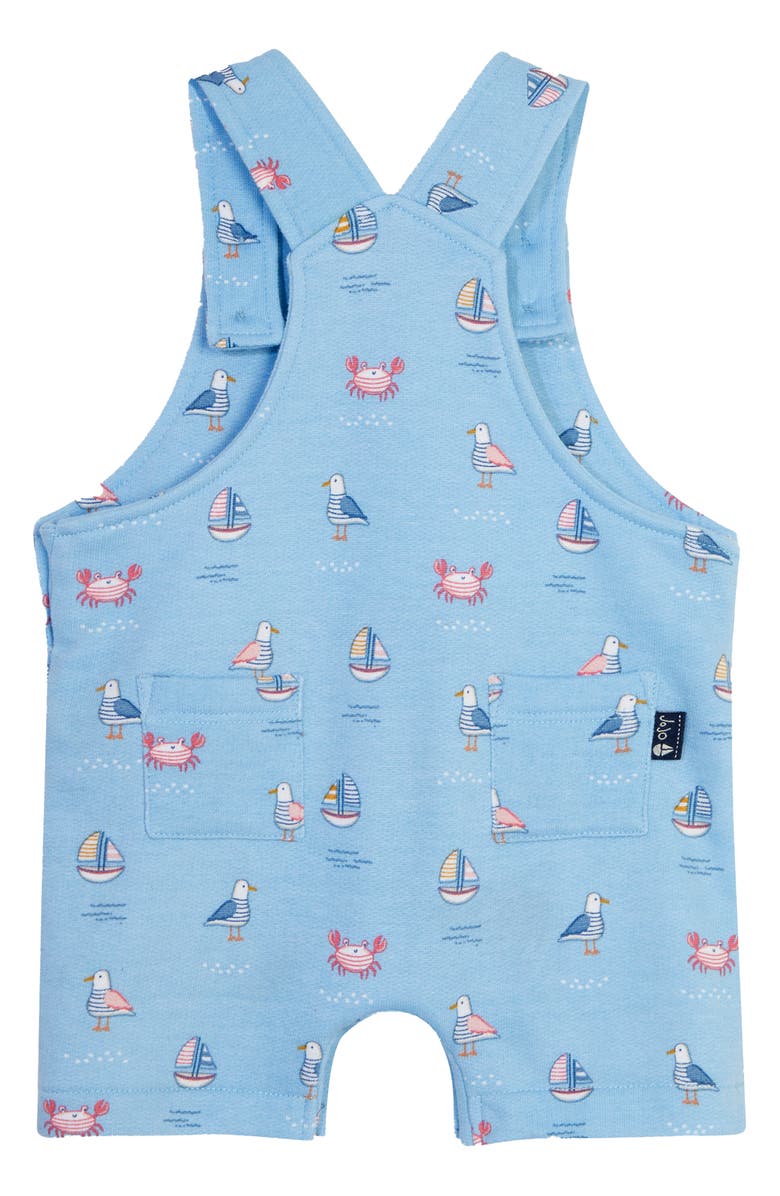 JOJO MAMAN BEBE Stripe T-Shirt & Nautical Print Cotton Overalls Set, Alternate, color, 