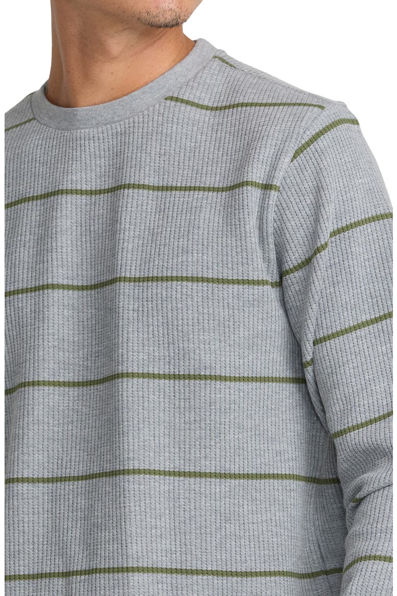 Day Shift Stripe Long Sleeve Thermal T-Shirt, Alternate, color, HEATHER GREY
