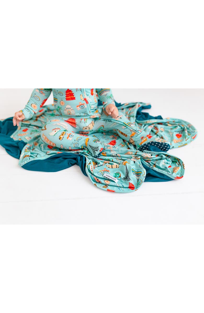 Posh Peanut Around the World Patoo Reversible Blanket, Alternate, color,
