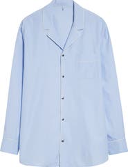 Moncler Cotton Fil-à-Fil Snap Front Shirt