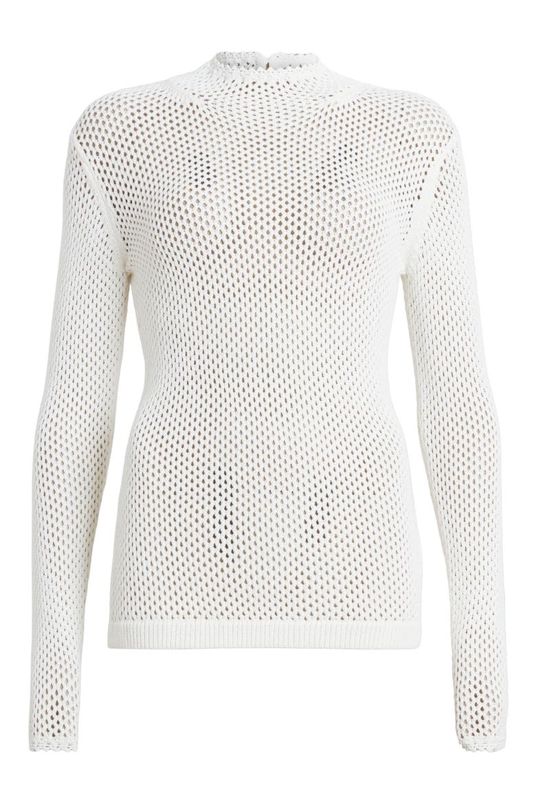 Avril Open Stitch Sweater, Alternate, color, CHALK WHITE