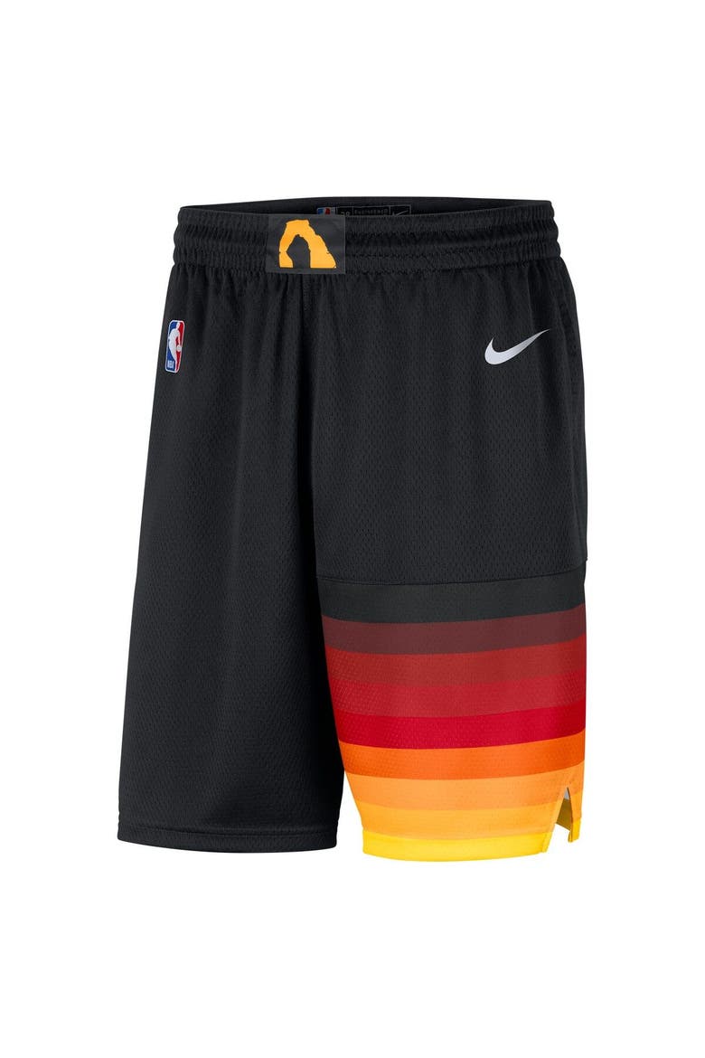 Men's Nike Black Utah Jazz 2020/21 City Edition Swingman Shorts, Alternate, color, Black
