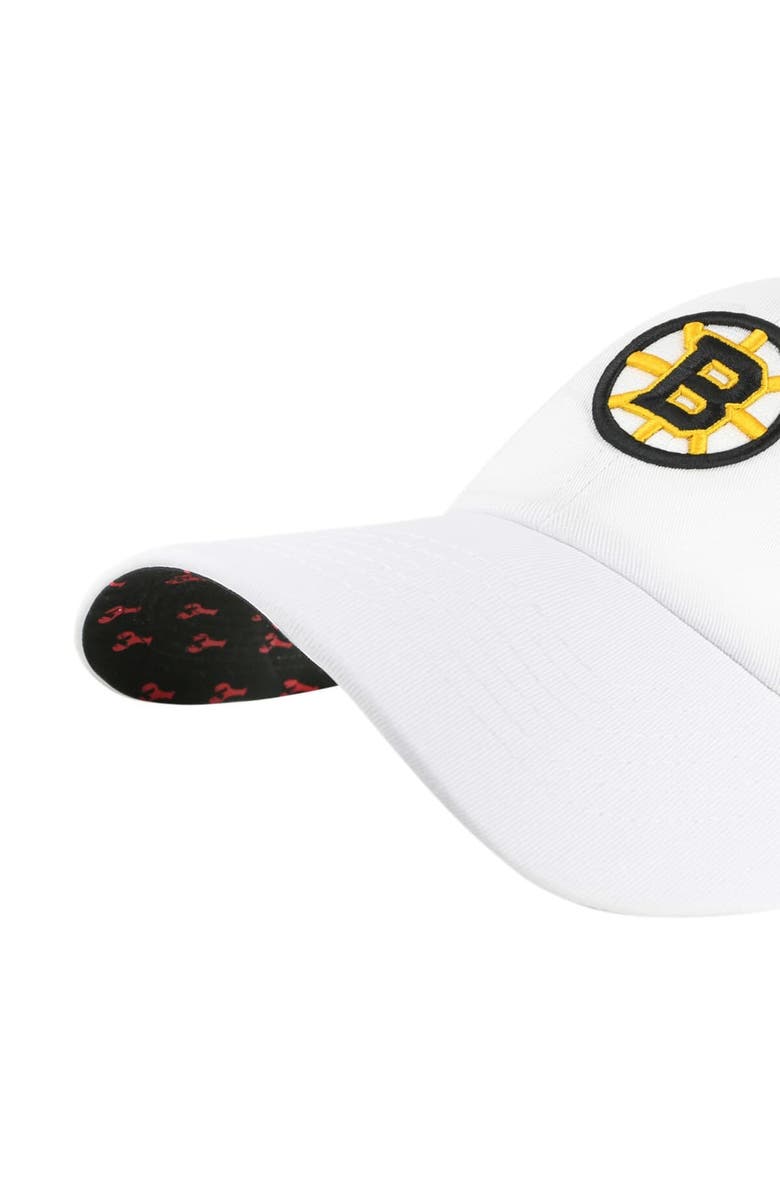 '47 Women's '47 White Boston Bruins Confetti Clean Up Adjustable Hat, Alternate, color, White