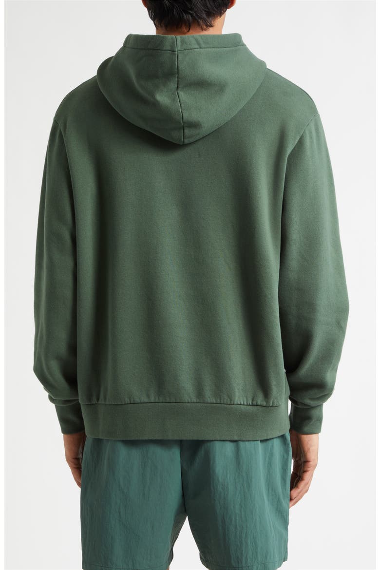 Hooded Fleece Logo Sweatshirt, Alternate, color, DARK GREEN